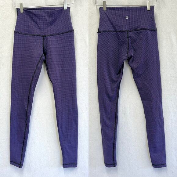 Lululemon Wunder Under Hi-Rise Tight Luon Variegated Knit Black/blue/pink Size 8 - Picture 9 of 16